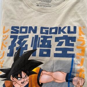Son Goku Graphic Tee - Cream and Black